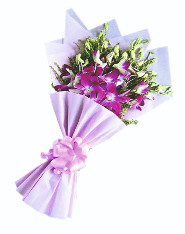 Lux Love purple Orchids Bouquet