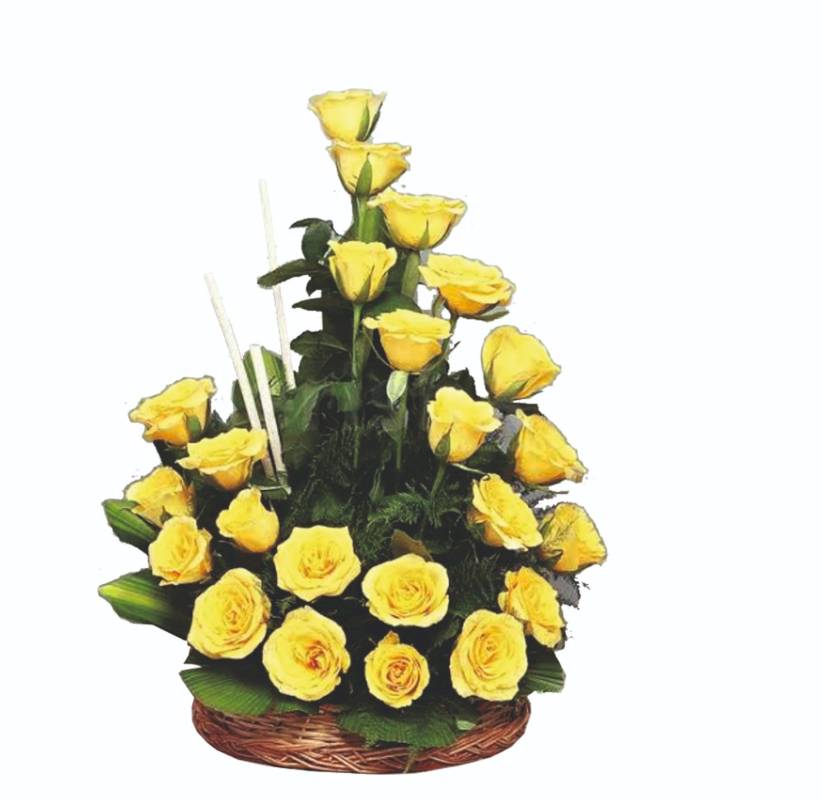 Radiant Yellow Rose Ensemble