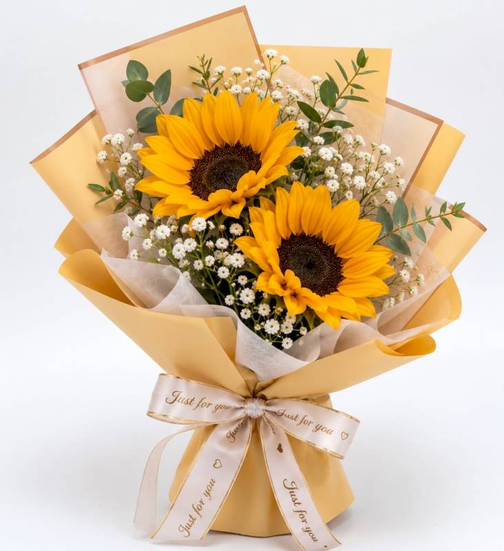 Sunflower with touch-up of gypso