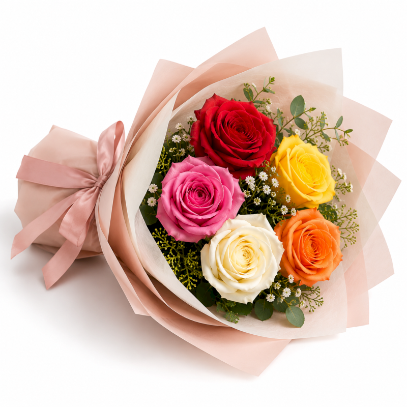 Rainbow Rose Delight