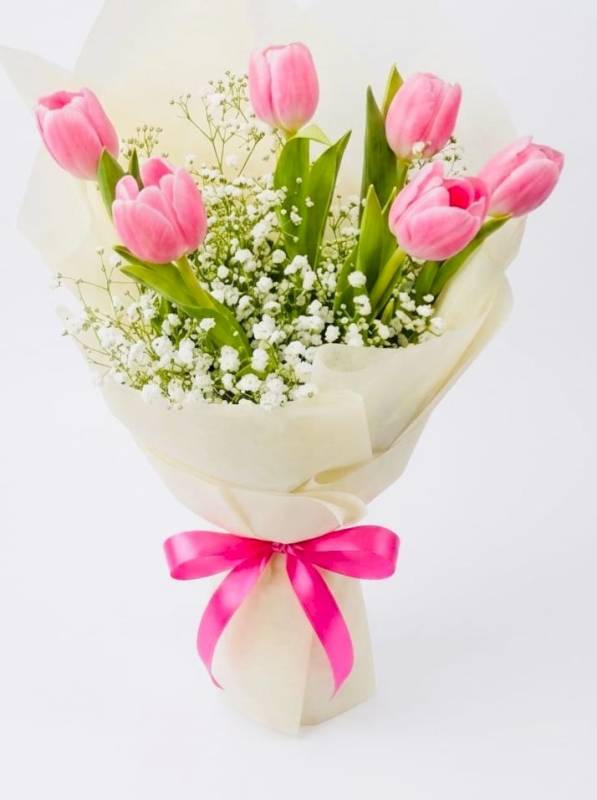 Blushing Tulips Bouquet